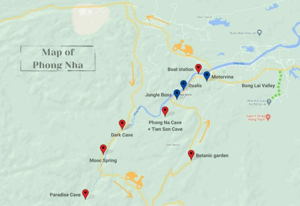 Dark Cave's location in the heart of Phong Nha - Ke Bang National Park